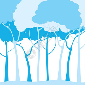 超现实森林蓝森林图示背景