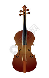传统小提琴白色背景的孤立物体图片
