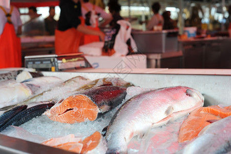 在卑尔根的鱼市场展示详情图片
