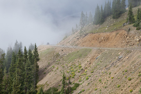 ColoradoRocky山上6号高速公路的山上驾车图片