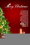 用蜡烛和xmas树的圣诞节卡插图图片