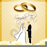 戒指和夫妇订婚卡插图图片