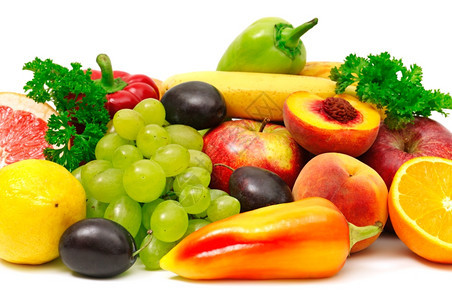 白的水果和蔬菜图片