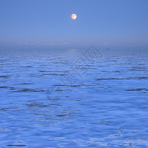 月光海景背景图片