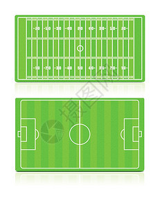 关于足球和美国场的矢量说明有草噪音纹理图片