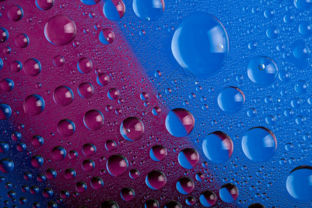 蓝色和粉红水滴背景图片