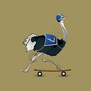 滑板上飞食者赛事的概念插图图片