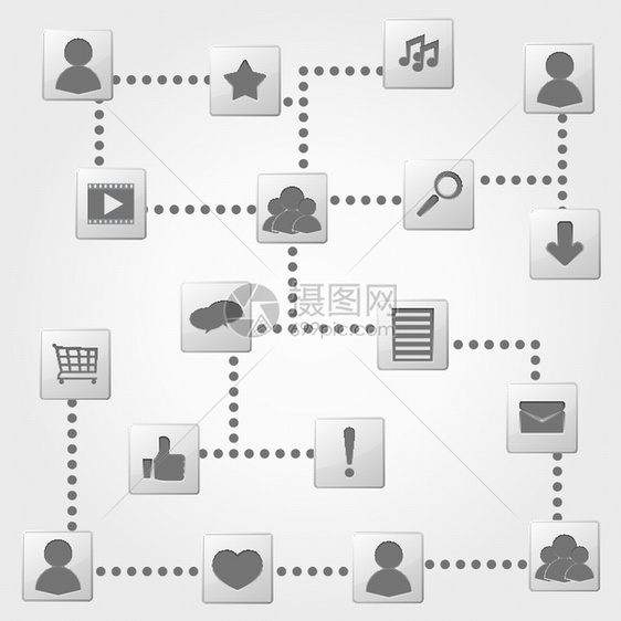 社会网络概念图片