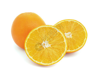 白底的橙子孤立于白底图片