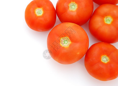 白底顶视图面孤立的番茄背景图片
