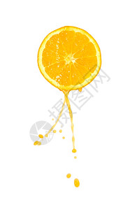 果汁从橙流下来图片