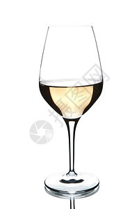 与世隔绝的玻璃白葡萄酒图片