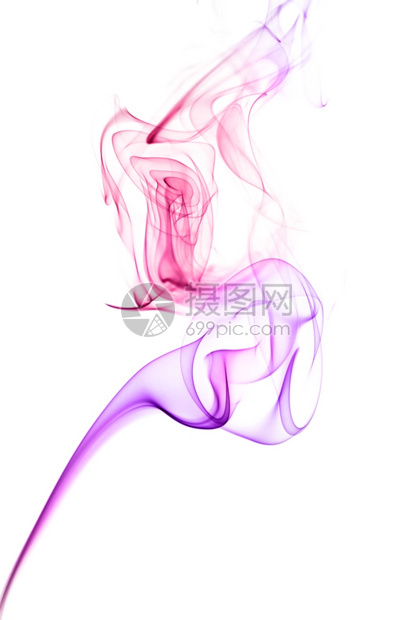 孤立的抽象多彩烟雾图片