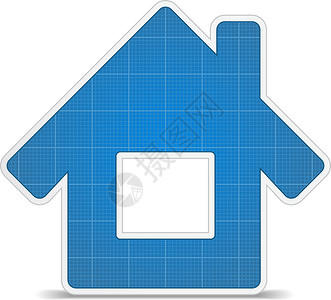 中国建设蓝图蓝图打印房标插画