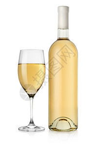 白色背景孤立的葡萄酒瓶图片