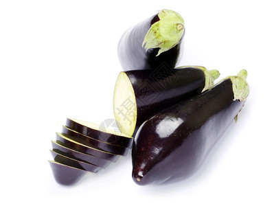 白底孤立的aubergine图片