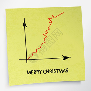 商业图表长大了圣诞快乐概念向量图片