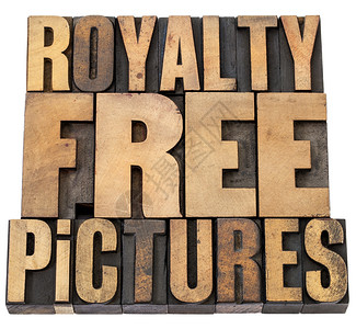 使用量自由的图片以旧式纸质木头类型单词图片