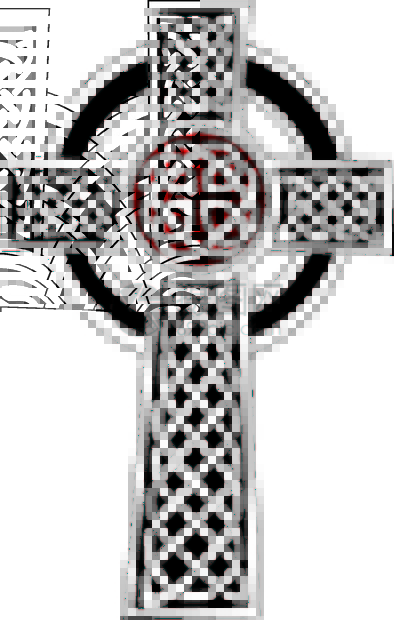 凯尔特交叉符号用于纹身或艺术作品矢量