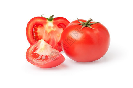 白色背景的新鲜番茄图片