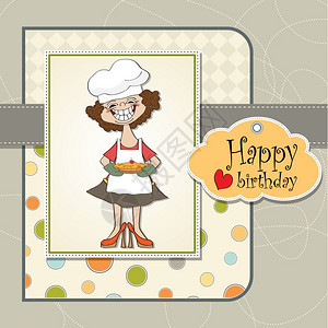 有趣的厨师贺卡图片