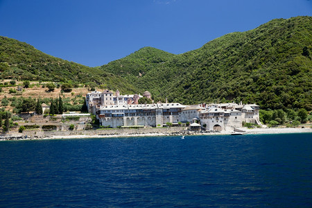 希腊阿多斯山的修道院图片