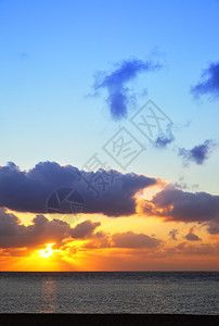加那利群岛大西洋的美丽夕阳图片