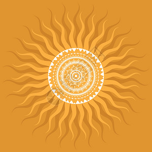 曼达拉太阳印度装饰图案图片
