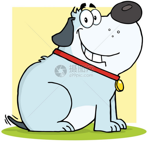 微笑灰色肥狗图片