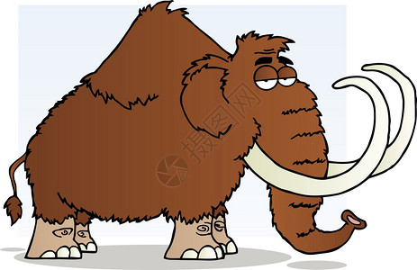 Mammoth卡通马斯科特字符图片