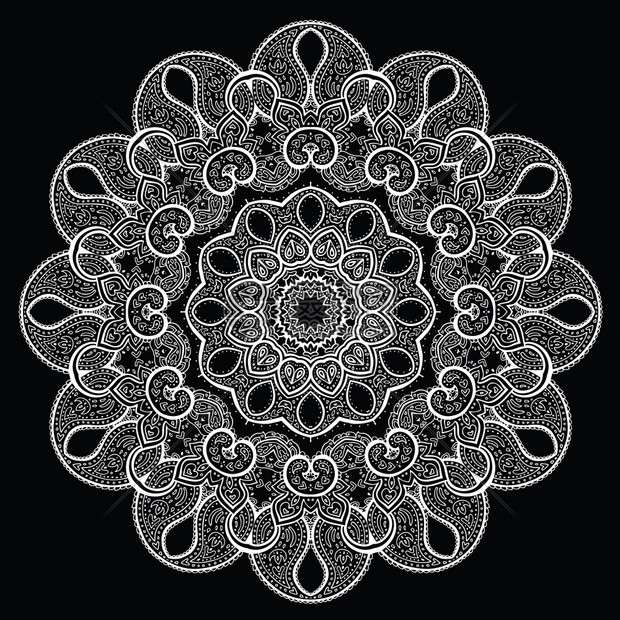 曼达拉印度装饰图案矢量插插画图片下载-正版图片303931187-摄图网