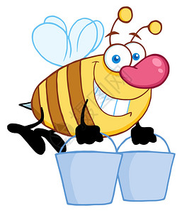 蜂蜜美女卡通可爱蜂蜜插画
