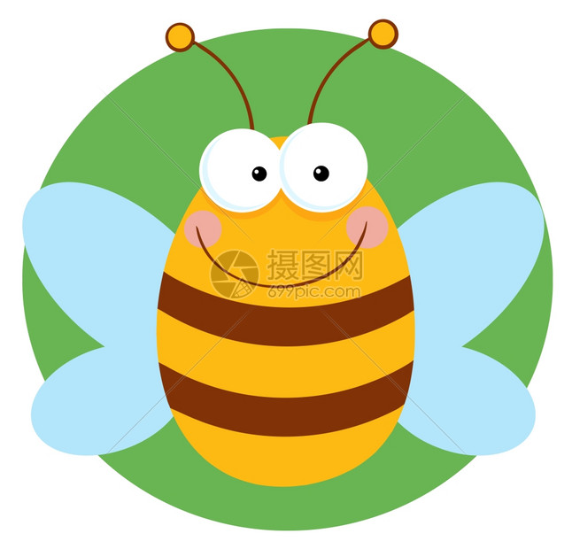 快乐蜜蜂卡通字符图片