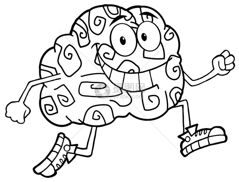 脑电图字符大纲插画图片下载-正版图片303933914-摄图网