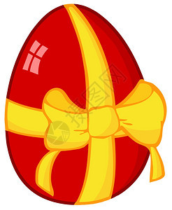 红色复活节鸡蛋图片