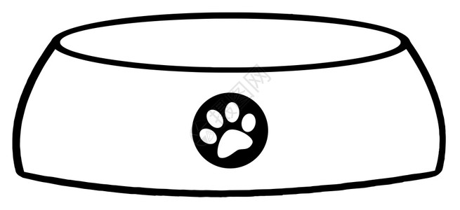食物背景概括的空狗碗插画