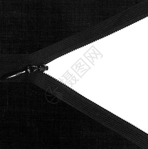 黑孤立带白背景的ZipperUnzipping图片