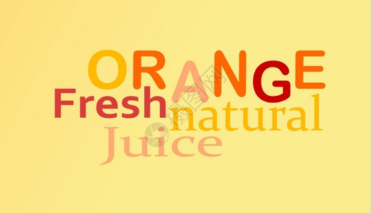 水果标签或邮票橙色背景图片