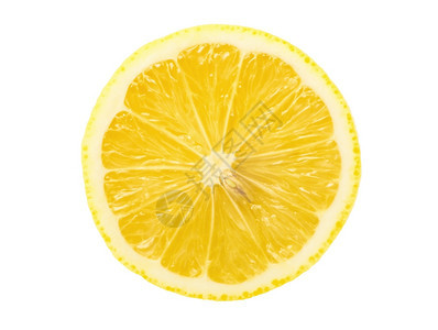 白色背景孤立的新鲜柠檬切片图片