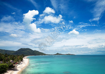 美丽的海滩和热带背景图片