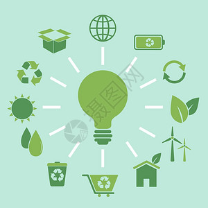 生态概念绿色清洁能源图片
