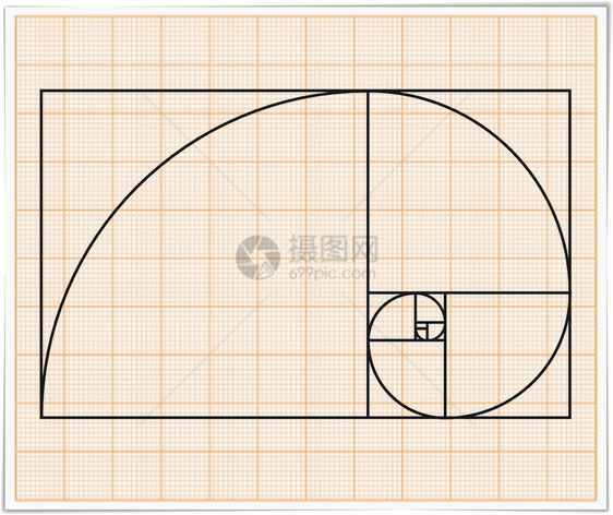 黄金螺旋分割图示图片