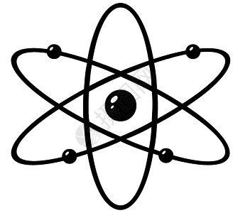 核陶匣子黑白原子插画