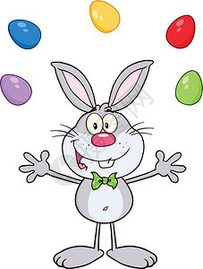 卡通可爱唱歌的兔子图片