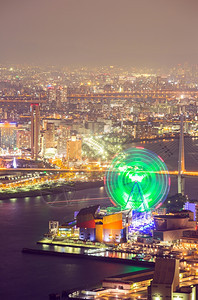 日本大阪天际楼晚上日本图片