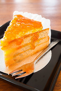 胡萝卜奶油橙红果酱蛋糕图片
