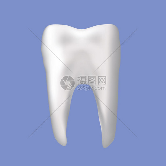 设计时用蓝色背景上的牙齿绘制色彩多的插图图片