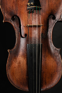 艺术关闭黑灰色的旧木小提琴弦乐器古典音图片