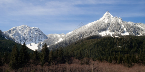 北纬90度的山上一片清雪覆盖了山丘图片