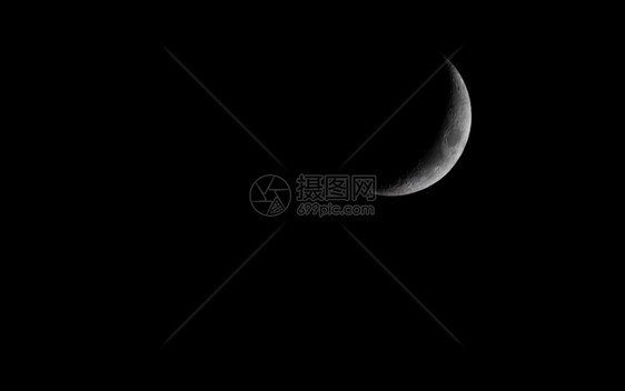 天景如自然背夜空与月亮户外天文科学图片